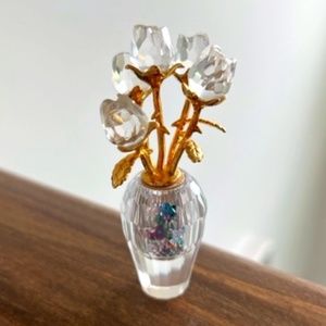 Retired Swarovski Flowers in Vase